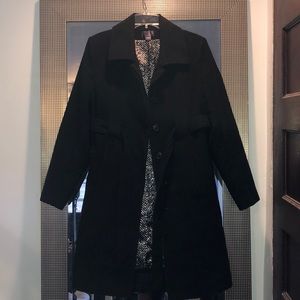 Oh Baby by Motherhood Elegant Black Trench Coat